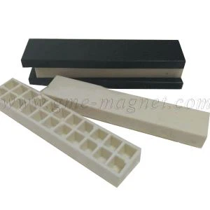 N40UH F100x25x6mm नियोडिमियम ब्लॉक मैग्नेट ब्लैक एपॉक्सी कोटेड मैग्नेट